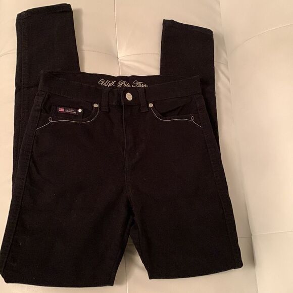 US Polo Assn High Skinny Black Jeans Size 4 - Picture 1 of 15